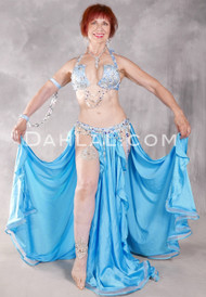 SOFTLY IN BLUE Egyptian Costume - Light Blue, Turquoise, Silver and Royal Blue