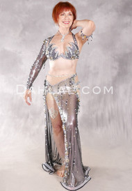 METALLICA Egyptian Costume - Silver, Nude and Black