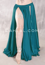 GILDED LILY Lightweight Satin Skirt - Gold