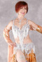 TAHIA Egyptian Beaded Bra and Belt Set - Silver