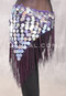 Hand-Crocheted Paillette Shawl- Plum with Silver