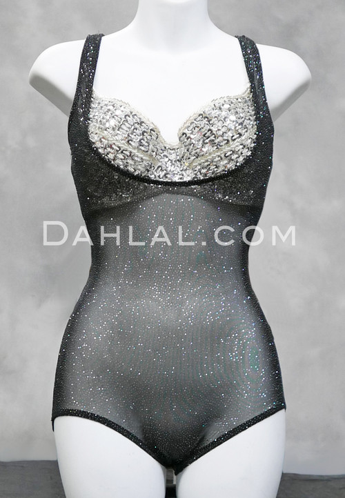 GLITTER Micro Mesh Sleeveless Body Stocking