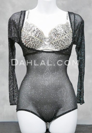 GLITTER Micro Mesh Long Sleeve Body Stocking - by Off the Nile