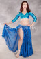 Ruffled Double Chiffon Skirt - Medium Blue