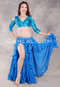Ruffled Double Chiffon Skirt - Turquoise Blue