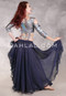 SPARKLE Double Chiffon Skirt - Navy with Silver