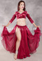 SPARKLE Double Chiffon Skirt - Wine with Gold