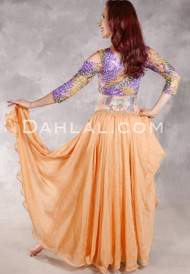 SPARKLE Double Chiffon Skirt - Sunshine Gold with Gold