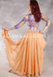 SPARKLE Double Chiffon Skirt - Sunshine Gold with Gold