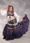 MOONLIGHT AVALON 25 Yard Silk Tiered Ruched Skirt - Dusty Plum , Navy, Ivory, Copper and Gold