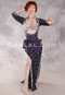 MIDNIGHT ON THE NILE Egyptian Dress - Black, Purple and Silver