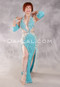MIRRORED VISION Egyptian Dress - Aqua, Silver and Teal