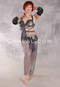 FROSTED DIAMONDS Egyptian Dress - Black and Silver