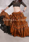 MOONLIGHT AVALON 25 Yard Silk Tiered Ruched Skirt - Copper, Olive, Gold & Black
