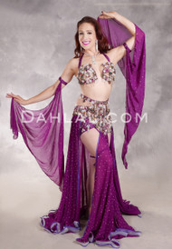 JEWELED TREASURE Egyptian Costume - Magenta, Silver and Gold