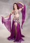 JEWELED TREASURE Egyptian Costume - Magenta, Silver and Gold