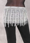 STARLIT Deep Rhinestone Fishnet Hip Wrap - White