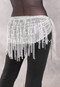 STARLIT Deep Rhinestone Fishnet Hip Wrap - White