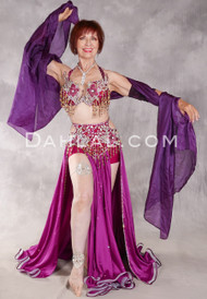 FLORAL SERENADE Egyptian Costume - Magenta, Wine, Silver and Gold