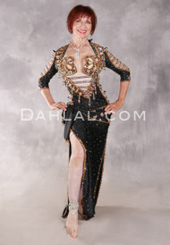 SWEET N' SASSY Egyptian Dress - Black, Copper and Gold