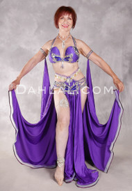 WINGED ISIS Egyptian Costume - Purple, Royal Blue, Silver and Gold