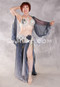 ENCHANTED ROSE Egyptian Costume - Charcoal Gradient, Nude, White and Silver