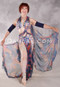 LOTUS BLOSSOM Egyptian Costume - Black, Orange, Fuchsia, Royal Blue and Silver
