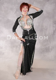FIFI'S DELIGHT II Egyptian Saidi Dress - Black and Silver