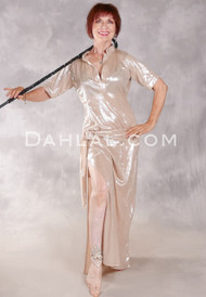FIFI ABDO GALABAYA Dress Set- Champagne
