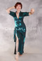 FIFI ABDO GALABAYA Dress Set- Teal