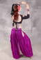 LUNA JADE Draped Silk Brocade Harem Pant - Deep Fuchsia and Silver