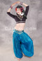LUNA JADE Draped Silk Brocade Harem Pant -Teal, Forest Green, Silver and Fuchsia