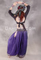 LUNA JADE Draped Silk Brocade Harem Pant - Purple and Silver