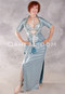 FIFI'S DELIGHT III Egyptian Saidi Dress - Blue, Silver and White