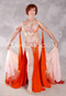 TANGERINE DREAM Egyptian Costume - Soft Orange, Gold, Silver and White