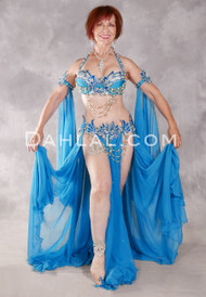 SAPPHIRE DREAM Egyptian Costume - Turquoise, Silver, Gold and White