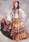 MOONLIGHT AVALON 25 Yard Silk Tiered Ruched Skirt - Light Bronze, Butter Cream, Mauve and Gold