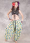 BEYOND THE DESERT Silk Blend Harem Pants - Cream, Turquoise, Navy and Lime