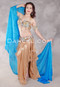 SAHAR Egyptian Costume - Gold, Silver and Light Green