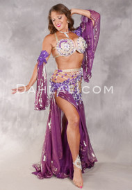 CAIRO DELIGHT Egyptian Outfit - Purple, Nude, Silver and White