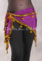 DYNASTY Single Row Egyptian Beaded Scarf - Magenta with Yellow and Goldenrod