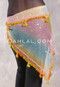 DYNASTY Wide Row Beaded Hip Scarf - Pastel Gradient with Yellow and Goldenrod
