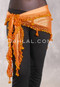 DYNASTY Wide Row Beaded Hip Scarf - Orange with Goldenrod