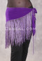 Lycra Fringe Hip Scarf - Purple with Lavender