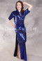FIFI ABDO GALABAYA Dress Set- Royal Blue