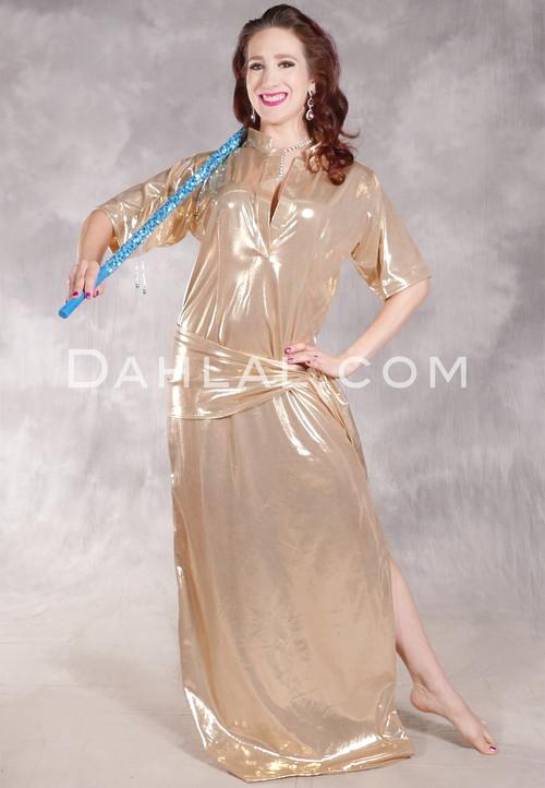 FIFI ABDO GALABAYA Dress Set - Gold