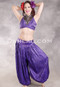 LUNA JADE II Silk Brocade Harem Pant and Small Halter Top Set - Purple and Lavender