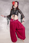 LUNA JADE III Cotton Harem Pant - Wine