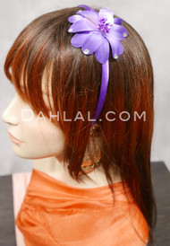 Lavender Floral Headband with Paillettes