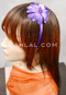 Lavender Floral Headband with Paillettes